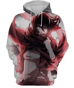 Mikasa Ackerman Attack On Titan All Over Print 3D Hoodie