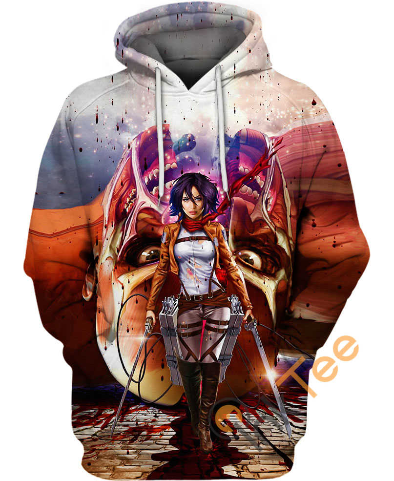 Mikasa Attack On Titan All Over Print Hoodie Men