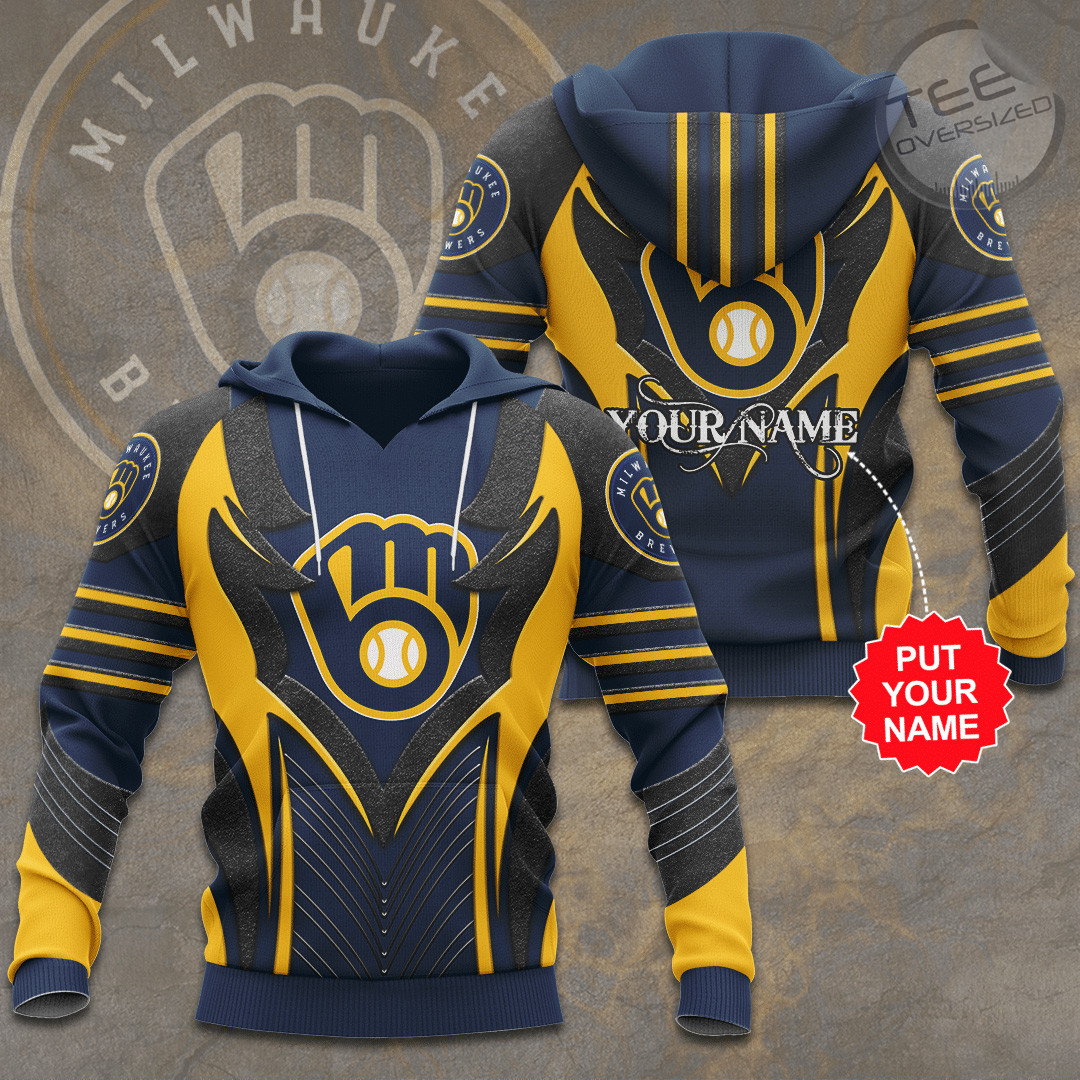 Milwaukee Brewers 3D Hoodie With Multiple Designs, Perfect For Mlb Fans