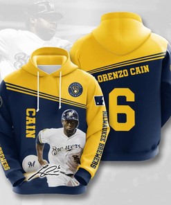 Milwaukee Brewers All Over Print Hoodie With 3D Fire Design, Perfect For Fans