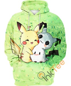Mimikyu And Pikachu Pokemon All Over Print Hoodie Women