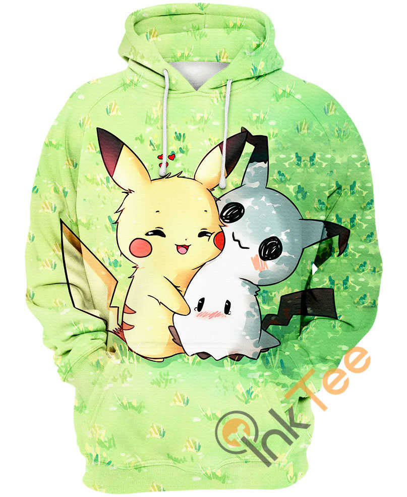 Mimikyu And Pikachu Pokemon All Over Print Hoodie Women