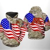 Minnesota Golden Gophers All Over Print Hoodie With Camo Veteran And Us Flag 3D Design 