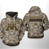 Minnesota Golden Gophers All Over Print Zip-Up Hoodie With Camo Veteran 3D Design 