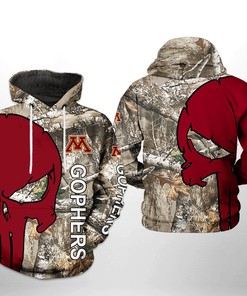 Minnesota Golden Gophers Ncaa Camo Veteran Hunting 3D Printed Hoodie/Zipper Hoodie With Custom Design Prints