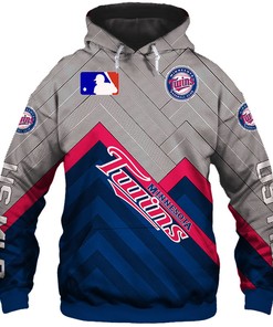 Minnesota Twins Baseball Zip-Up Hoodie With All Over Print And 3D Design