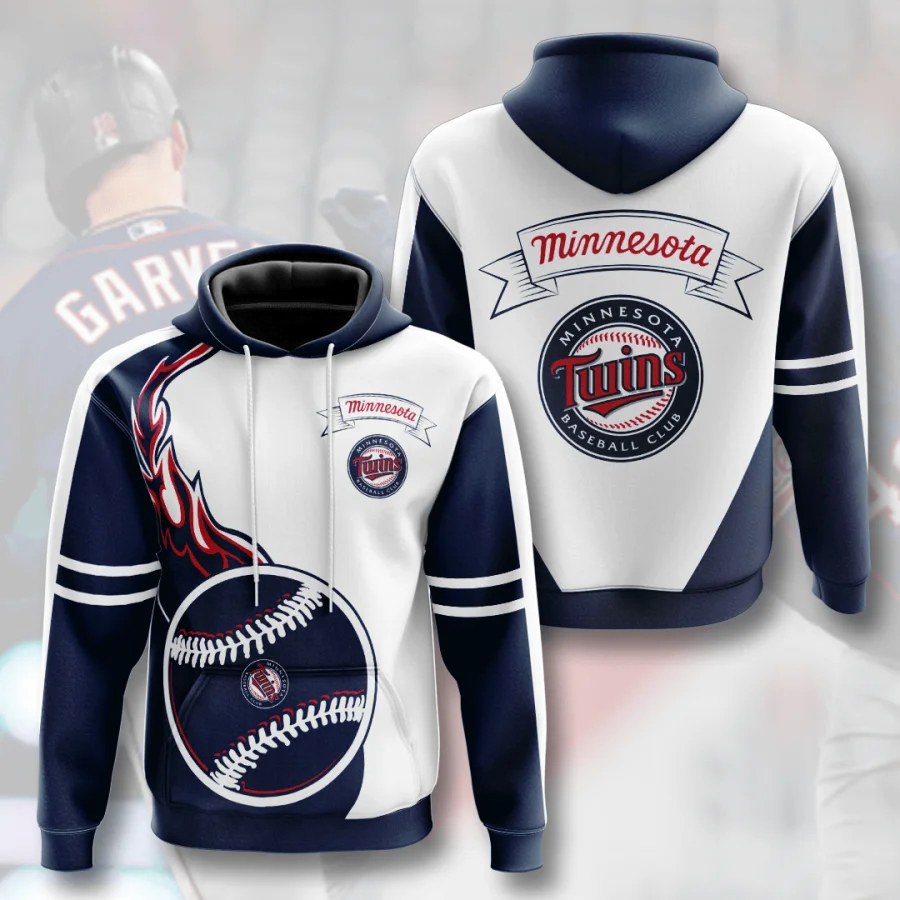 Minnesota Twins Flame Balls Graphic 3D Zip Hoodie For Fans