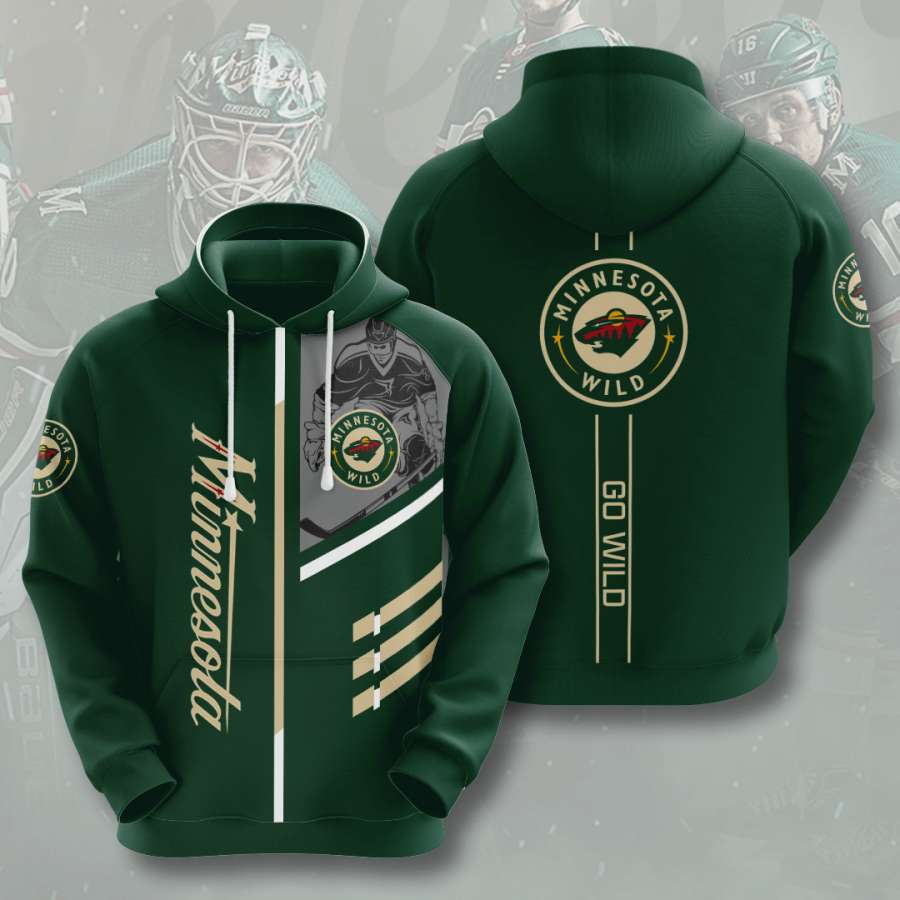 Minnesota Wild Custom Hoodie With All Over Print And 3D Design