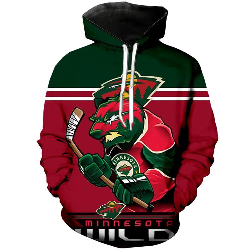 Minnesota Wild Mascot 3D Printed Hoodie, Perfect Gift For Fans