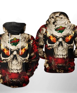Minnesota Wild Nhl Skull 3D All Over Print Zip Up Hoodie: A Unique Piece Of Clothing