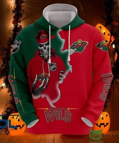 Minnesota Wild Nhl Skull 3D Hoodie Zip Hoodie: A Great Way To Stay Trendy