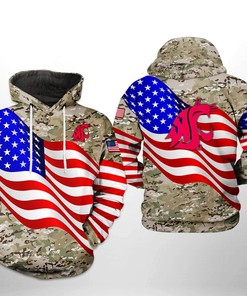 Mix And Match With Washington State Cougars Ncaa Us Flag Camo Veteran 3D All Over Print Zip-Up Hoodie