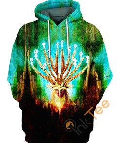Mononoke Deer God Quote All Over Print Hoodie Men