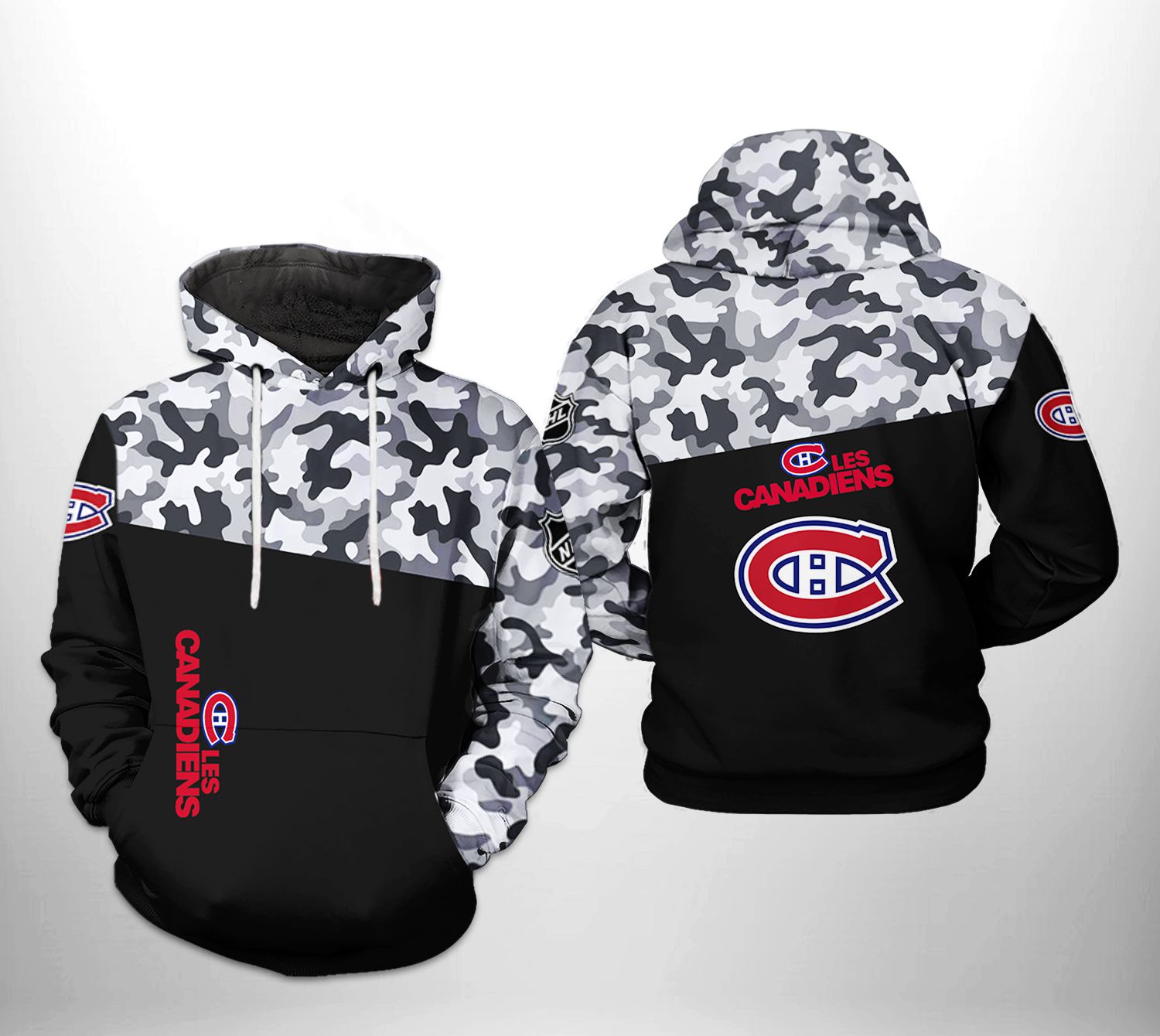 Montreal Canadiens Nhl Camo Veteran 3D All Over Print Hoodie With Zip Up: A Hardcore Look For Serious Fans