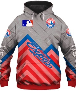 Montreal Expos Baseball All Over Print Zip Up Hoodie Men