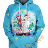 Moon Cats Xmas Custom 3D Print Hoodie Gift