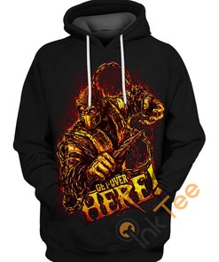 Mortal Kombat Scorpion 3D Print Hoodie Men
