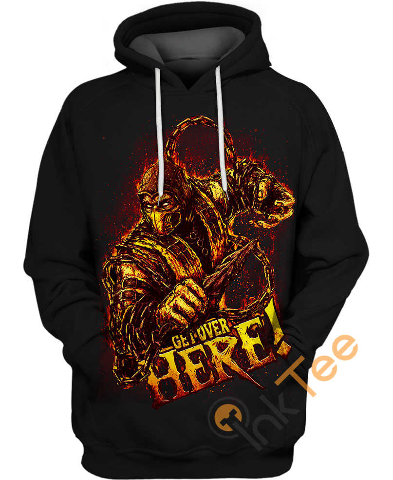 Mortal Kombat Scorpion 3D Print Hoodie Men
