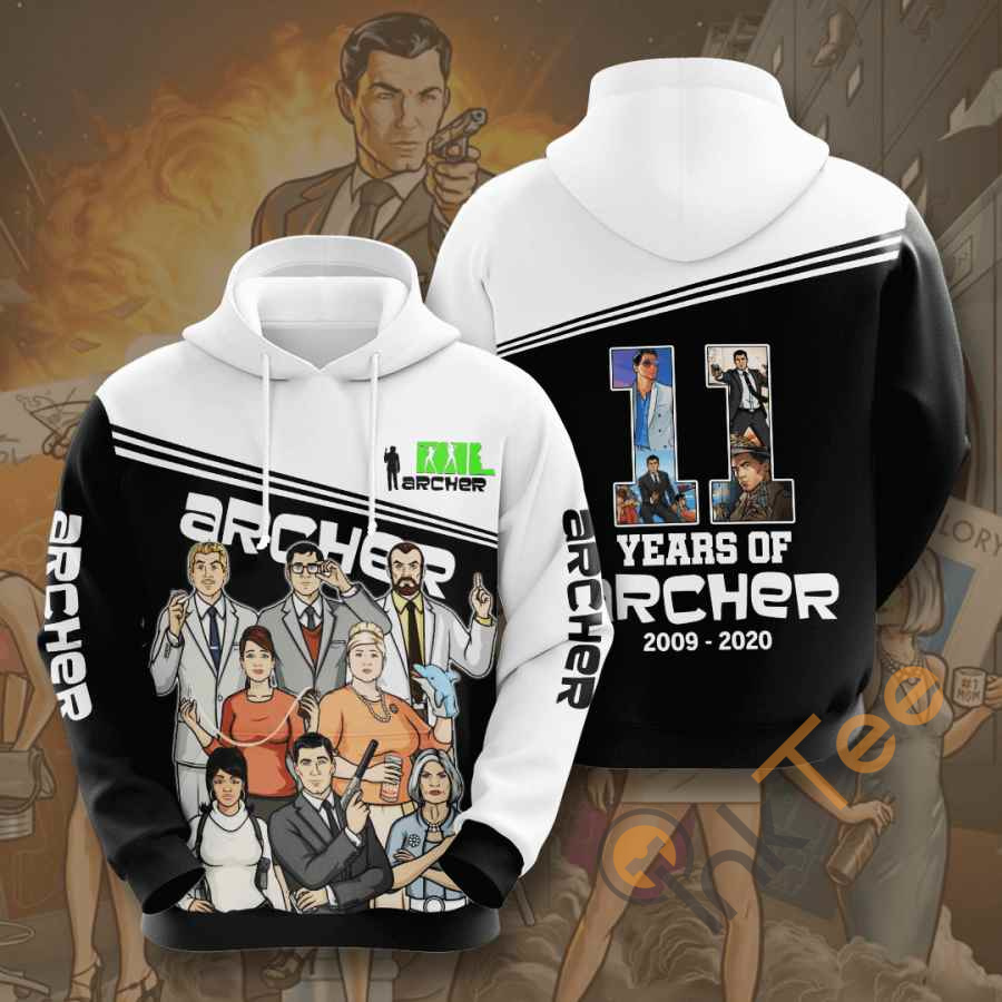 Movie Archer Usa Custom All Over Print 3D Hoodie Men