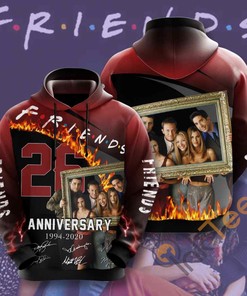 Movie Friends Usa All Over Print Hoodie Men