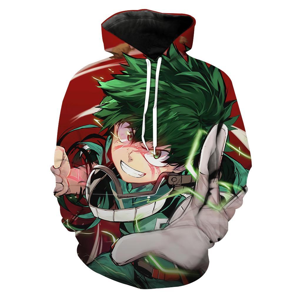 My Hero Academia Izuku Anime 3D Hoodie For Men