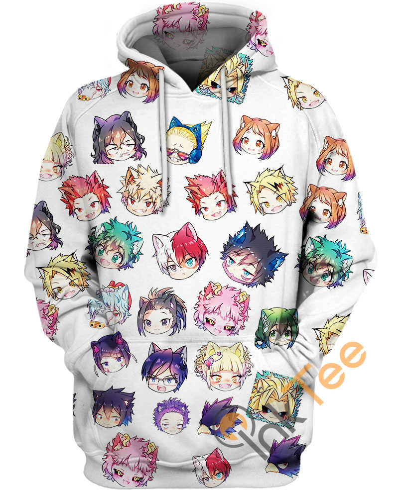 My Hero Academia Pattern Face Custom 3D Hoodie