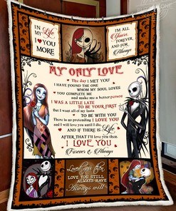 My Only Love Fleece Blanket - Halloween Quilt Gift for Couple's Birthday