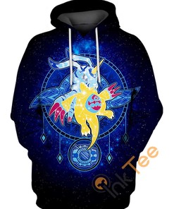 Mystical Digimon Starry Sky All Over Print 3D Hoodie