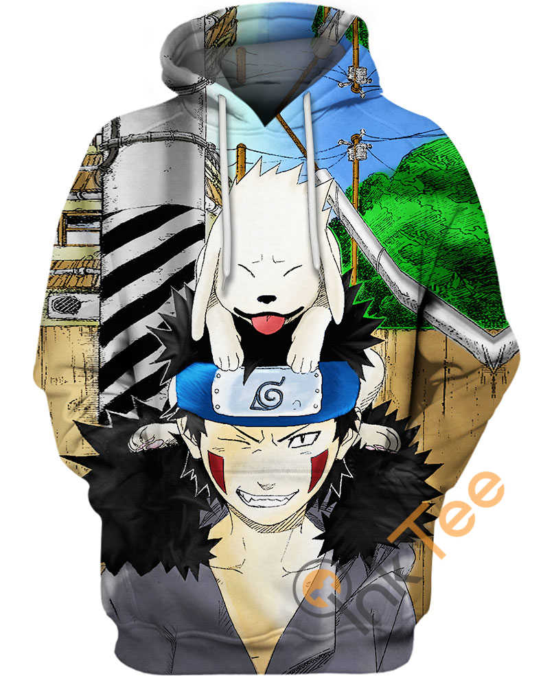 Naruto Kiba And Akamaru Hoodie 3D All Over Print Custom Design