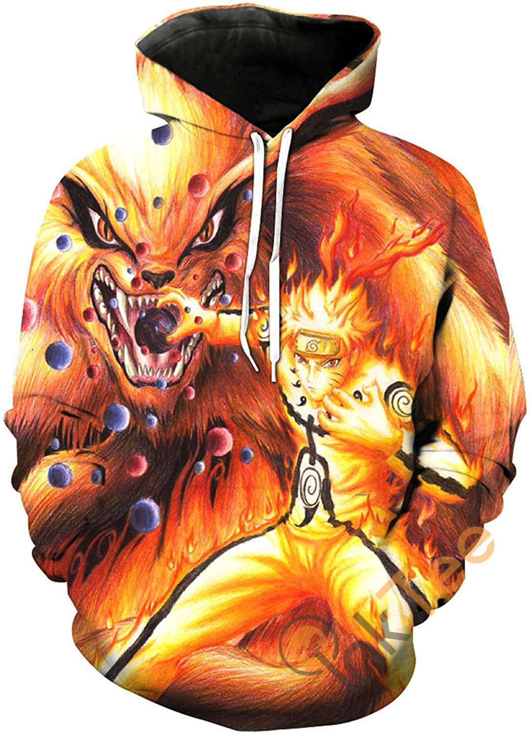 Naruto Print Pullover With Front Pocket All Over Print Hoodie 3D: A Great Fashion Statement