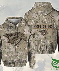 Nashville Predators Nhl Color 3D All Over Print Hoodie With Zip Up Fashionable And Sporty
