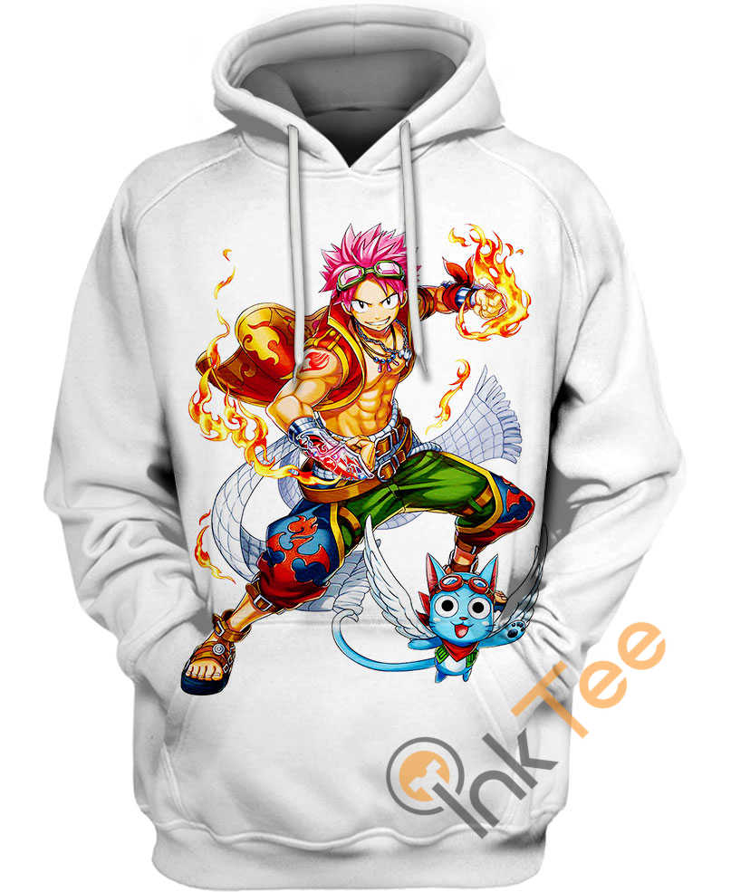 Natsu Dragneel And Happy Custom All Over Print 3D Hoodie