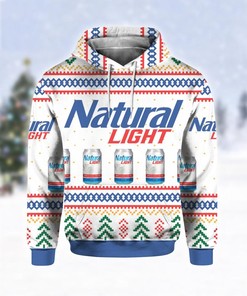 Natural Light Can Beer Print Ugly 3D Hoodie For Men Graphic