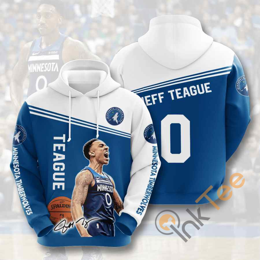 Nba Minnesota Timberwolves Hoodie With Jeff Teague Usa 3D Print