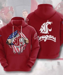 Nba Washington State Cougars All Over Print Zip-Up Hoodie For Men Women
