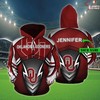 Ncaa College Gift: Oklahoma Sooners Fireball Heat 3D Hoodie 
