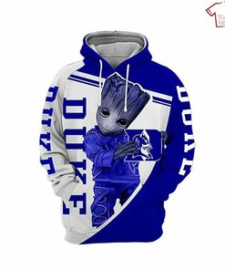 Ncaa Duke Blue Devils Baby Groot 3D Hoodie - Perfect For Fans