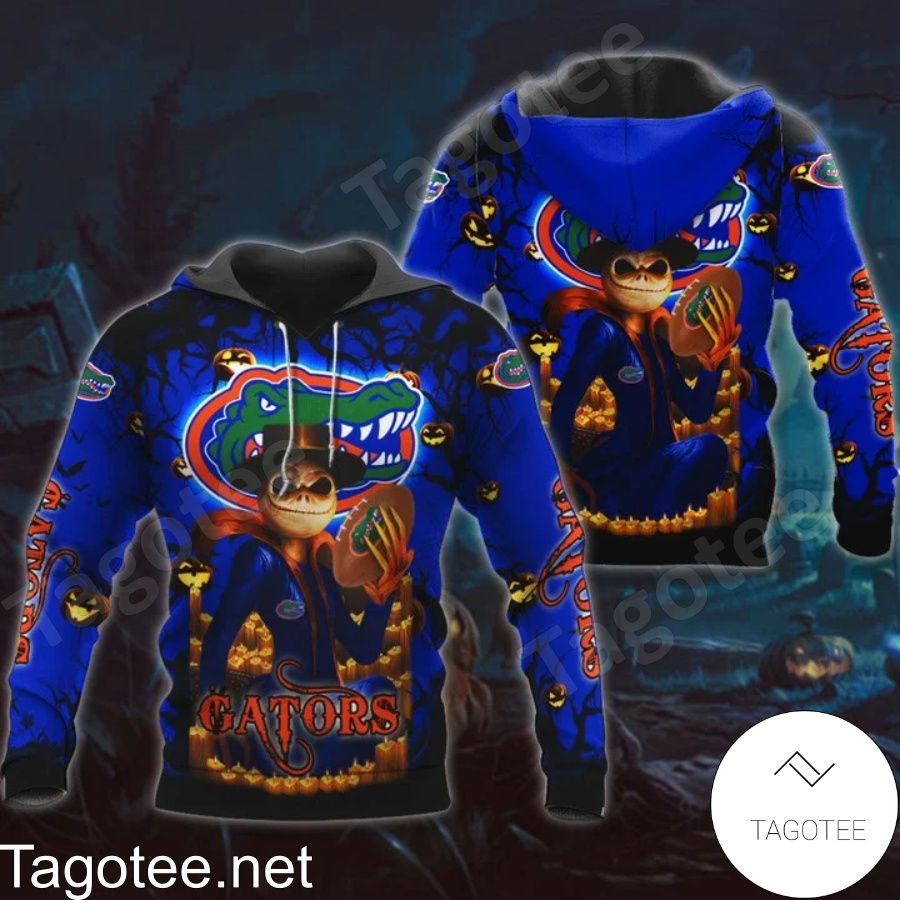 Ncaa Florida Gators Jack Skellington Halloween 3D Hoodie - Officially Licensed