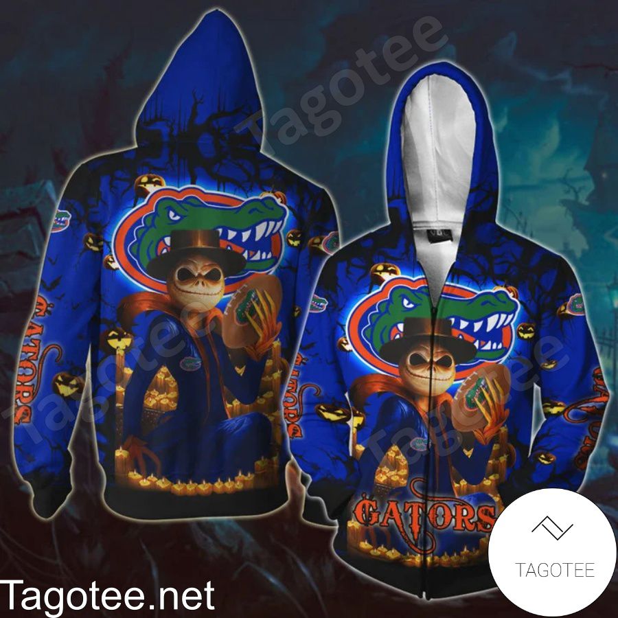 Ncaa Florida Gators Jack Skellington Halloween 3D Hoodie - Officially Licensed