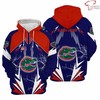 Ncaa Florida Gators Thunder All Over Print 3D Hoodie Blue Orange
