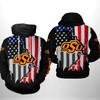 Ncaa Football Gift: Oklahoma State Cowboys Us Flag 3D Printed Hoodie 