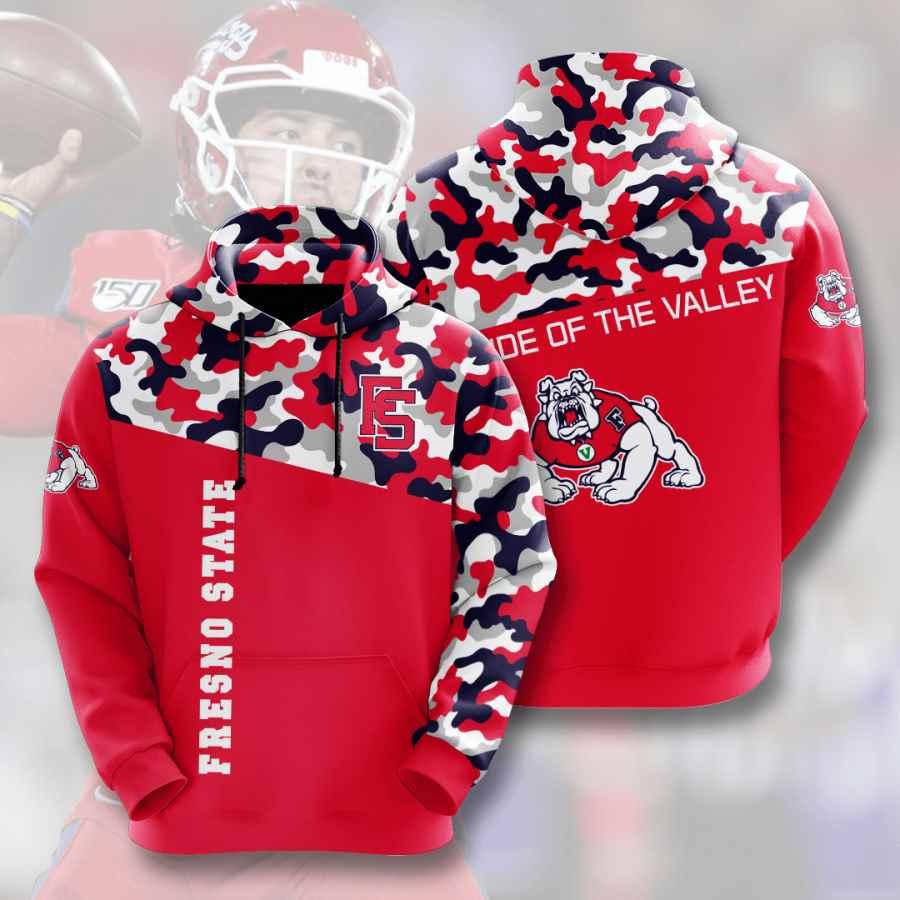 Ncaa Fresno State Bulldogs Hoodie With Unique 3D All Over Print Design