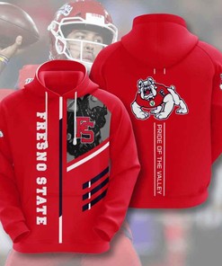 Ncaa Fresno State Bulldogs Zip-Up Hoodie With 3D All Over Print Design