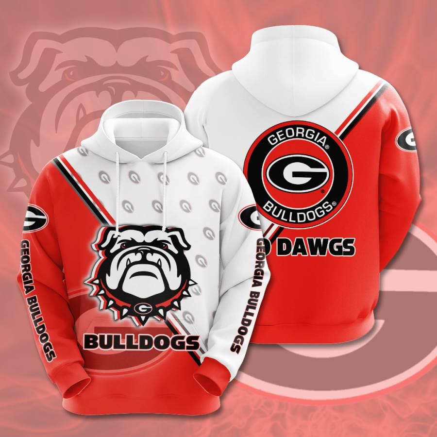 Ncaa Georgia Bulldogs All Over Print Zip Hoodie Gifts Birthday
