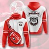 Ncaa Georgia Bulldogs All Over Print Zip-Up Hoodie 