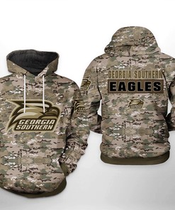 Ncaa Georgia Southern Eagles Camo Veteran All Over Print 3D Hoodie