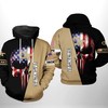 Ncaa Georgia Tech Yellow Jackets Us Flag Skull All Over Print 3D Hoodie 