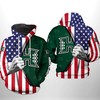 Ncaa Hawaii Rainbow Warriors Us Flag All Over Print 3D Hoodie 