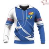 Ncaa Kansas Jayhawks Blue White 3D Hoodie - Officially Licensed