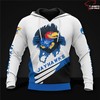 Ncaa Kansas Jayhawks White Blue 3D Hoodie - Full Size Available